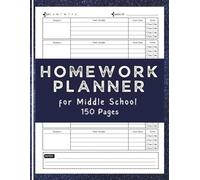 ADHD Homework Planner for Middle School Students: Undated Daily Assignment Journal Notebook for ADHD Students (Middle to High School Teens)