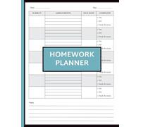 ADHD Homework Planner: Undated Assignment Tracker Notebook for Elementary, Middle & High School Boys and Girls