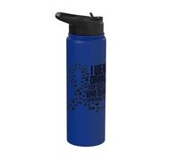 ADHD Indosso l"arancione per qualcuno che significa tutto per me Stainless Steel Insulated Water Bottle