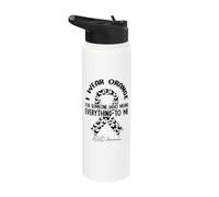 ADHD Indosso l"arancione per qualcuno che significa tutto per me Stainless Steel Insulated Water Bottle