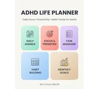 ADHD Life Planner: Daily Focus, Productivity & Habit Tracker for Adults