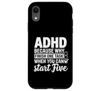 ADHD Perché completare un compito quando puoi iniziare cinque Custodia per iPhone XR