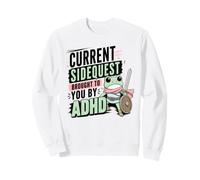 ADHD Sidequest Rana Adventurer Gioco Umorismo Felpa