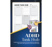 ADHD Task Hub: A Daily Executive Function Planner for Focus, Productivity & Organization | Calls, Emails, Tasks, Appointments, Follow-Ups & Brain Dumps