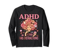 ADHD Una Diva ha distrazioni Maglia a Manica