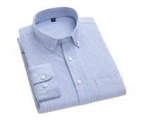 Adhdyuud Camicia Oxford da uomo, 100% cotone, vestibilità dritta, a maniche lunghe, M