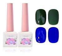 ADHERE 12ml Kit Smalto Gel 2 pz, Blu Verde Kit Semipermanente Unghie, Smalti Gel Smalto Semipermanente Unghie Smalti Semipermanenti Per Unghie Uv Led Per La Manicure