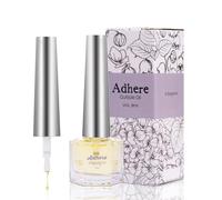 ADHERE Olio per Cuticole per Unghie Olio Professionale per Unghie 8ML, Olio per Cuticole di Jojoba Contiene Vitamine con Pennello Morbido, per Nutrire, Idratare （Lattiginoso）