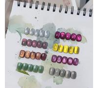 ADHERE Serie Tarda estate - 12ml Smalto Semipermanente Unghie, 1Pz Cat Eye Gel Polish Brillantini Magnetico Smalti Semipermanenti Per Unghie Uv Led (Coperta di Nuvole Tessute)