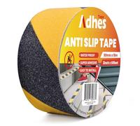 ADHES 50mm x 18m Nastro Antiscivolo Elevato Grip, Nastro Di Sicurezza Antiscivolo, Nero giallo Autoadesivo Nastro Da Segnalazione Strisce Antiscivolo Per Scale Esterne Interne