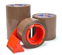 Adhes 6 Rotoli Di Nastro Da Imballaggio Marrone, 48 Mm X 50 M, Industriale Per Scatole, Scatole Da Trasloco,Può essere utilizzato per il trasferimento, il trasporto.
