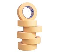 ADHES 6 Rotoli Nastro Adesivo Per Pittura, Nastri Di Mascheratura, Nastro Coprente Per Auto, Mascheratura Carrozzeria Per pittori auto linee per pittura auto fai da te, Giallo, 36mm x55m