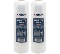 ADHES Heavy Duty Shrink Wrap Roll, 18 Inch x 1500 Feet, 2-Pack Stretch Wrap Stretch Film, 80 Gauge Industrial Strength Plastic Moving Rrap for Pallet Wrap, Furniture Wrapping Moving & Protection