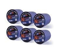 ADHES Nastro Adesivo Da Pittore Blu Per Dipingere, Nastri Per Mascheratura Multiuso, Resistenza ai raggi UV, Nessun Residuo, 24mm x 55m,36 rotoli