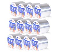 ADHES Nastro Adesivo in Alluminio per Riparazioni, Resistente da 80°C a 100°C, Nastro Sigillante alte temperature 100mm x 50m,12Rotolo