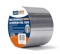 ADHES Nastro Adesivo in Alluminio per Riparazioni, Resistente da 80°C a 100°C, Nastro Sigillante alte temperature 100mm x 50m