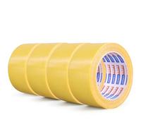 ADHES Nastro biadesivo per tappeti, nastro adesivo per moquette, pavimento in legno, antiscivolo, multiuso, senza residui, 2 inch x 10 yard, 4 rotolo, marrone