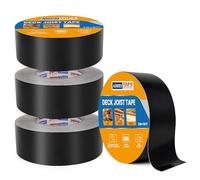 ADHES Nastro Butilico Sigillante Impermeabile, 50mm x 5m, 4 Rotoli Resistente alle Intemperie Nastro per Travetti per Deck, Ideale per Piattaforme in Legno, Travi, Tetti