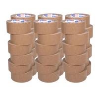 ADHES Nastro Da Imballaggio In Carta Kraft, Nastro Adesivo Per Pacchi, Materiale A Base Biologica, Ecologico, Riciclabile, Marrone, 50 mm x 50 m, 36 rotoli