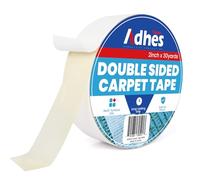 ADHES - Nastro per tappeti a doppio lato, resistente e rimovibile, clip per pavimenti in legno, nastro per tappeti di zona, 2x30 cantieri, bianco