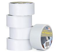 ADHES Vinile Nastro Di Sigillante, Resistente all'Acqua PVC Nastro per Avvolgimento Tubi Per La Sigillatura E La Protezione Dalla Corrosione Dei Tubi, 50 MM x 33 M, 5 rotoli, bianco