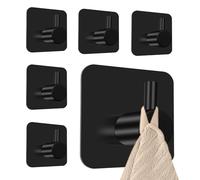 Adhesif - 6 pezzi, asciugamani da bagno in acciaio inox, ganci adesivi impermeabili, grande capacità di carico, ganci impermeabili per il bagno, ideali per il bagno