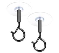 Adhesive Ceiling Hooks, 2pcs Self-Adhesive, Safety Ceiling Hanger, Windproof Wall Hooks, Sturdy Hangable Kit, Strong Adhesive Mount, Attach for LED Light Strips Banners Small Lights Wind Chimes