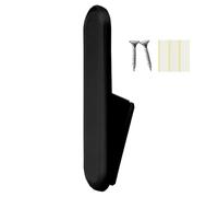 Adhesive Coat Hooks - No-Drill Heavy D | Damage-Free Wall Mounted Hanger, Strong Waterproof Adhesive For Bathroom and Kitchen, Sleek Space-Saving Metal Design, Removable; Perfect For Renter Dorms