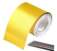 Adhesive Heat Shield Tape Roll, Reflective Aluminum Foil Insulation For Car Exhaust, Pressure Sensitive Heat Barrier Tape, Perfect For Ducting, Engine Bay, Wiring, HVAC Applications