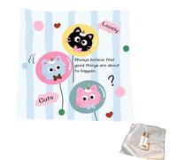 Adhesive Makeup Storage Cloth, Folding Cosmetic Pouch, Makeup Organizer Pouch, Portable Makeup Wrap, Lay Flat Cosmetic Storage, Multi-Purpose Makeup Cloth 19.69x19.69 inches for Beauty Makeup