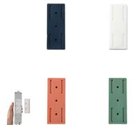Adhesive Punch-Free Socket Holder, Adhesive Power Strip Holder with Cord Clips, Removable cord management, Universal Socket Mount for Tile/Wood Walls (Mixed # 4 Pcs)