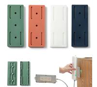 Adhesive Punch-Free Socket Holder, Self Adhesive Power Strip Holder Wall Mount Cable Management, Mountable Plug-In Socket Fixer Bracket Stand (4pcs-#1)