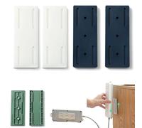 Adhesive Punch-Free Socket Holder, Self Adhesive Power Strip Holder Wall Mount Cable Management, Mountable Plug-In Socket Fixer Bracket Stand (4pcs-#3)