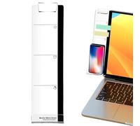 Adhesive Screen Note Holder - Transparent Acrylic 30x8cm｜Phone and Memo Stand for PC Office, Side Sticky Installation, Elegant Design for Men Women Daily Organisation