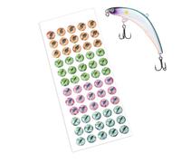 Adhesive Tackle Stickers - Lure Fishing Eyes, 3D Fishing Lure Accessories, Realistic Waterproof Decal Set, Decorative Eye Kit For Beginner Dad Men Outdoor Water Lake River Sea Shore Freshwater