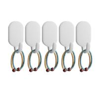 Adhesive Towel Hanger - Strong Wall Mounted Sticky Hook Set | Multipurpose Kitchen Rack, Space Saving Coat Holder for Bags, Scarves, Caps, Keys, Shower Accessories, Closet Organizer, Living Room Decor
