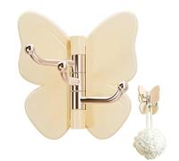 Adhesive Towel Hook - Triple Branch No Drill Rotating Butterfly Hanger, Bathroom Clothes Stand,Cute criter Shape | Self Sticky Multipurpose Pegs, Bedroom Kitchen Closet Robes Bags Hats Keys Coats Unit