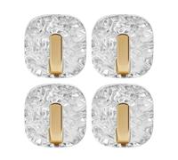 Adhesive Towel Hooks For Bathrooms | 4 Pieces Waterproof No Drill Hanger | Water Wave Texture Wall Adhesive Hooks | For Toilet Shower Door Clothing Coat Purse Key Hat Backpack Bag Wreath