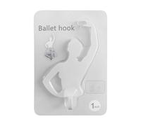 Adhesive Wall Hooks - 3.94x6.81 in Rag Hook | Stick on Wall Hooks | Decorative Hangers | Ballet Dancing Design Storage Hanger Organizer Rack for Closet Bedroom Kitchen Entryway Bag Scarf Hat