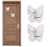 Adhesive Wall Hooks - Butterfly Rotating Hangers, Traceless Sticky Mount Rack, Decorative Storage Holders | Damageless Hanging Organizer Attachment Household Arrangement Accessory for Entryway Shower