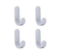 Adhesive Wall Hooks for Bathrooms, Reusable Seamless Hooks in Stainless Steel for Damage-Free Installation on Various Surfaces