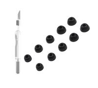 Adhiper 5 paia di tappi per cuffie Beats Powerbeats Pro 2 / Solo Buds/Fit Pro/Studio Buds/Studio Buds+, set di pulizia 3 in 1 per cuffie/auricolari/tastiera/mouse/cellulare (XS/S/M/L/XL-nero)