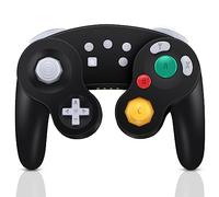 ADHJIE Controller wireless Gamecube per Nintendo Switch, controller wireless per Nintendo Switch/PC/Steam, sveglia con un pulsante, movimento giroscopico a 6 assi, turbo e turbo automatico (nero)