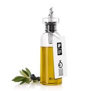 AdHoc AromaPour - Bottiglia in vetro per olio e aceto, 300 ml, dosatore filtrato antigoccia, per olio e aceto, lavabile in lavastoviglie,