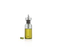 AdHoc AromaPour - Bottiglia per olio e aceto, in vetro, 120 ml, filtrata, antigoccia, per olio e aceto, lavabile in lavastoviglie, colore: grigio