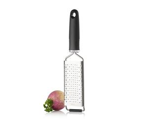 AdHoc Giano Maxi grattugia a 2 vie, grattugia per verdure su entrambi i | Grattugia da cucina in acciaio inox per frutta e formaggio, manico antiscivolo, custodia protettiva, grattugia grossa