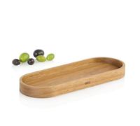 AdHoc Sottobicchiere Posto in legno di acacia, macina sale e pepe, supporto per latte e zucchero, supporto per tè e caffè, ampolla per candele, 23 x 8 cm