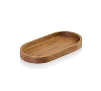 AdHoc ST41 - Sottovaso per diversi macinapepe o macinasale POSTO | Vassoio per menage anche per candele, per servire caffè, tè, latte e zucchero ecc. | Legno di acacia 16 cm x 8,5 cm