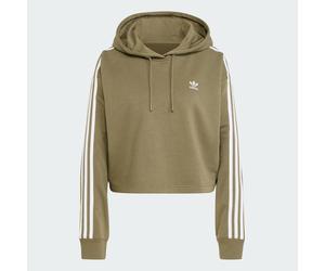Adicolor 3-Stripes Short Hoodie Olive Strata XS