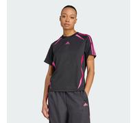 Adicolor Teamgeist T-shirt Ampia Maglietta Black / Semi Lucid Fuchsia 2XS